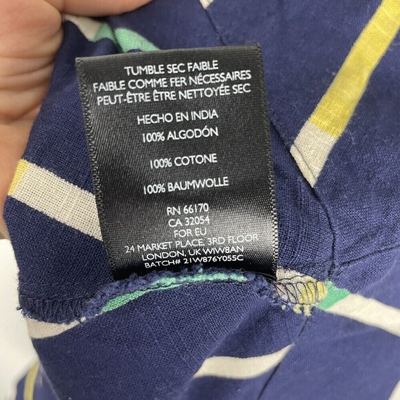 Urban Outfitters Cooperative Navy Blue Striped Midi Sundress Size 4 Pock… - Picture 3 of 7